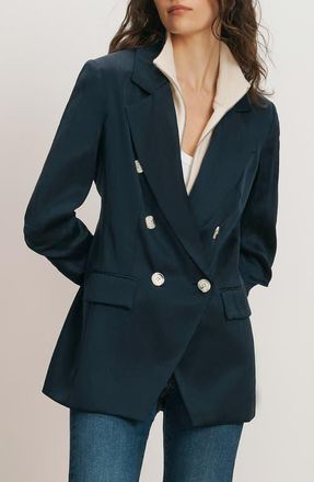 Veronica Beard Chesterfield Dickey Jacket in Navy at Nordstrom, Size 10