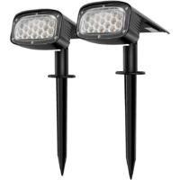 OEM Foco Solar Exterior, Proyector Solar 2 En 1 Con 3 Modos De Instalaci&oacute;n Para Caminos, Patios Y Entradas De Veh&iacute;culos, Paquete De 2 Luces Solares Exteri