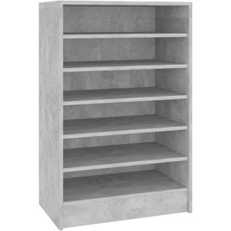 vidaXL Vidaxl - Mueble Zapatero Madera Contrachapada Gris Hormig&oacute;n 60x35x92 Cm