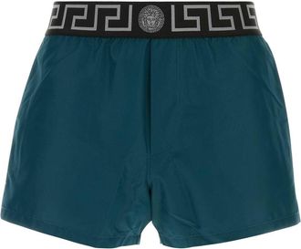 Versace Denim Blue Polyester Swimming Shorts