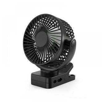 OEM Ventilador Port&aacute;til Recargable - 8 Pulgadas - Rotaci&oacute;n 360&deg; Horizontal Y Vertical - Clip De Fijaci&oacute;n - 3 Velocidades + Modo Eco - 1 Unidad