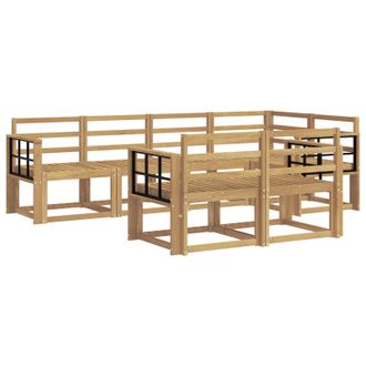 vidaXL Conjunto De Sof&aacute;s De Exterior 7 Uds. Blanco Vidaxl