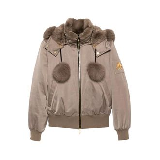 Moose Knuckles Cazadora Bomber Reversible de Sat&eacute;n Luxe - Jackets - Mujer - Beige - S