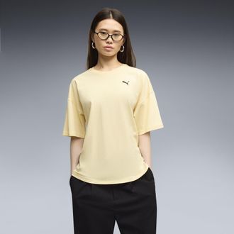 Puma T-shirt oversize Wardrobe Essentials da donna, Abbigliamento, Giallo, XL