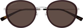 Gucci Round-Frame Sunglasses - Brown