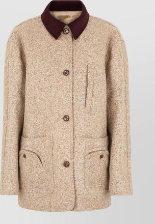 Blaz&eacute; Milano alpaca wool single-breasted coat