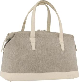 Loewe Pre-owned Canvas Handtas - Dames - Vintage Handtas - Beige - ONE Size - Leer - Vintage