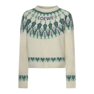 Loewe Round-neck Knitwear - female - Loewe - Round-neck Knitwear - Beige - S - Knitwear