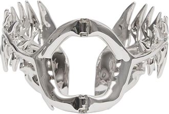 Burberry Ladies Palladium Plated Fish Bone Cuff Bracelet