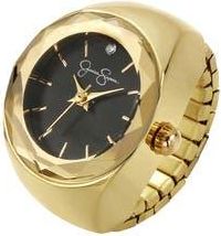 Jessica Simpson Faceted Bezel Ring Watch, 22mm in Gold at Nordstrom Rack