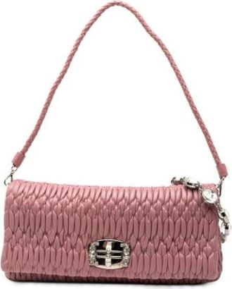 Miu Miu Pre-owned Shoulder Bags, female, Pink, Size: ONE SIZE Pre-owned Shoulder Bag