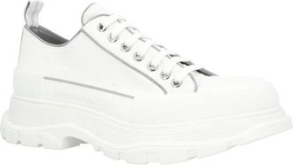 Alexander McQueen Wit Grijs Canvas Rubberen Zool Sneaker - Heren - Sneakers - Wit - 41 EU - Schoenen