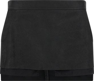 Rick Owens fog Cutdff Mini Skirt