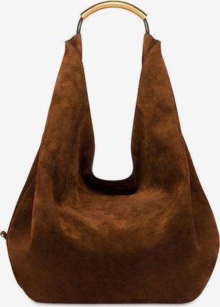 Moschino Borsa a spalla grande Moschino Handle Me - Marrone