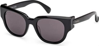 Max Mara Elegante Oversized Zonnebril - Dames - Zonnebrillen - Zwart - 51 MM - Accessoires