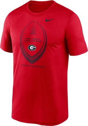 Nike Georgia Primetime Football Icon Legend Nike Mens Dri-FIT College T-Shirt in Red | NKGK65NNGB-3BJ