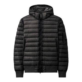C.P. Company DD Shell Hooded Lens Down Jacket - Heren - Winterjassen - Zwart - L - Leer - Jassen