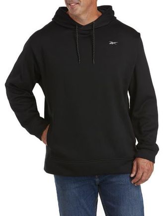 Reebok Big & Tall Performance Fleece Pullover Hoodie in Black at Nordstrom, Size 2X Big