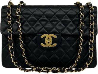 Chanel Pre-owned Matelasse Lambskin 2way Shoulder Bag - Dames - Vintage Schoudertas - Zwart - ONE Size - Leer - Vintage