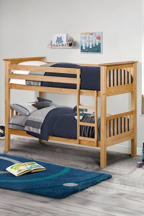 Julian Bowen Barcelona Bunk Bed in Natural | Size: Single