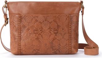 The Sak Melrose Crossbody Leather Bag in Tobacco Floral Emboss at Nordstrom
