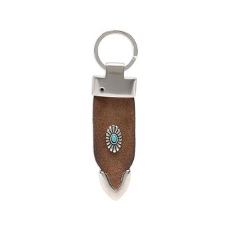 Eraldo Embellished Suede Keyring