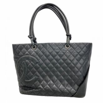 Chanel Black Leather Tote Bag (Pre-Owned)