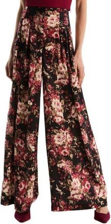Shelli Segal Pleated Wide Leg Trousers in Black at Nordstrom Rack, Size 14