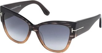 Tom Ford Anoushka Zonnebril - Dames - Zonnebrillen - Grijs - 57 MM - Accessoires