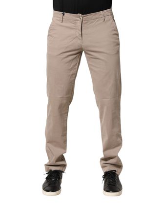 U.S.Polo Association Beige Cotton Stretch Straight Mid Waist Trouser Mens Pants (Pre-Owned)