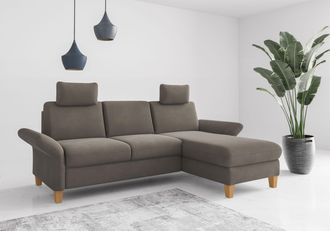 HOME AFFAIRE Ecksofa »Rochelle, L-Form« wahlweise mit Armteilverstellung, Bettfunktion und Bettkasten