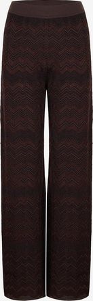Missoni Zickzack-Strickhose mit weitem Bein
