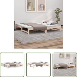 vidaXL Divano letto estraibile - Dormeuse Estraibile 2x(90x200) cm Legno Massello di Pino