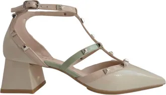 Lodi Womens Chemento Leather Pumps In Bone