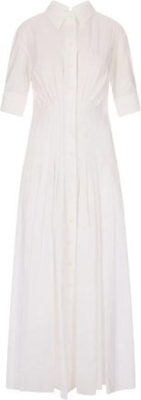 Marni Midi Overhemdjurk - Dames - Shirt Kleedjes - Wit - XS - Katoen - Kleedjes