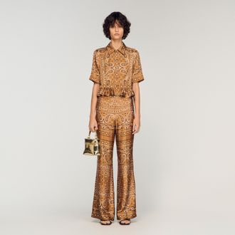 Sandro Bandana print cropped shirt