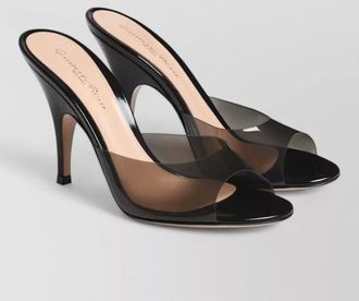 Gianvito Rossi lace mules shoes glossy open toe strap