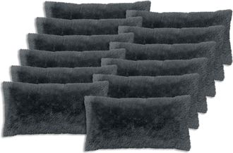 vidaXL Coj&iacute;n Con Almohada Heerlen 12 Uds. Gris Antracita Fleece Pv Vidaxl