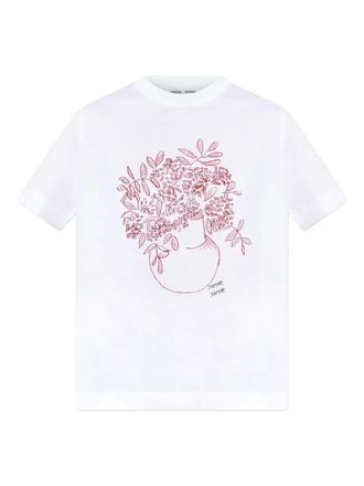 Sams&oslash;e & Sams&oslash;e floral-print T-shirt - White