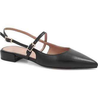 Bruno Magli Martina Slingback Mary Jane Pointed Toe Flat in Black at Nordstrom Rack, Size 8.5