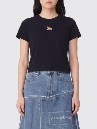 Maison Kitsun&eacute; T-shirts crop in cotone con logo Maison Kitsun&eacute;