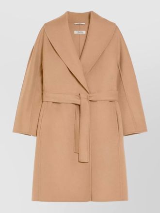 Max Mara messi long shawl collar belted jacket