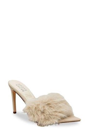 Chase + Chloe by Intouch Footwear Faux Fur Stiletto Mule Sandal in Beige at Nordstrom Rack, Size 6.5