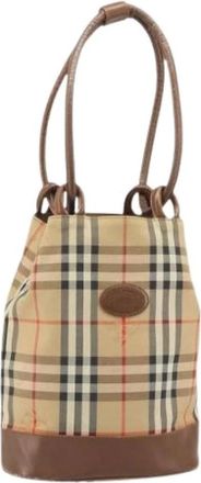 Burberry Pre-owned Bucket Bags, female, Beige, Size: ONE SIZE Pre-owned Tote Bag