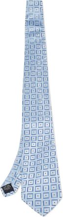 Brioni Cravatta in seta con stampa geometrica Pre-owned - Blu