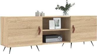 Berkfield Home TV Cabinet Sonoma Oak 150x30x50 cm Engineered Wood in Light Tan | Size: 150 x 30 x 50 cm