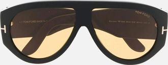 Tom Ford Mens Bronson Shiny Sunglasses Black - Size: OS