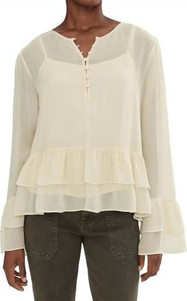 Sanctuary There She Goes Blouse In Vintage Ivory