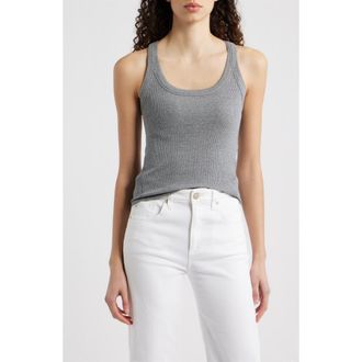 Rag & Bone The Essential Rib Tank in Heather Grey at Nordstrom, Size X-Large