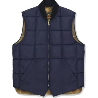 Fortela Nylon Vest2 with Camouflage Lining in Blue at Nordstrom, Size 52 Eu